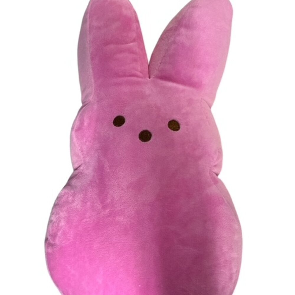 Peeps Bunny Easter Pink Large Plushie Pillow Stuffed Animal 14 inches‎